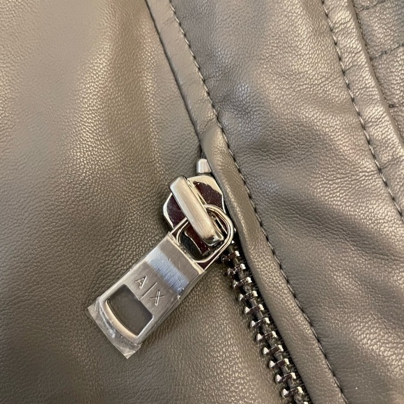 New - Armani Exchange vegan leather utility/bike jacket - Picture 7 of 11